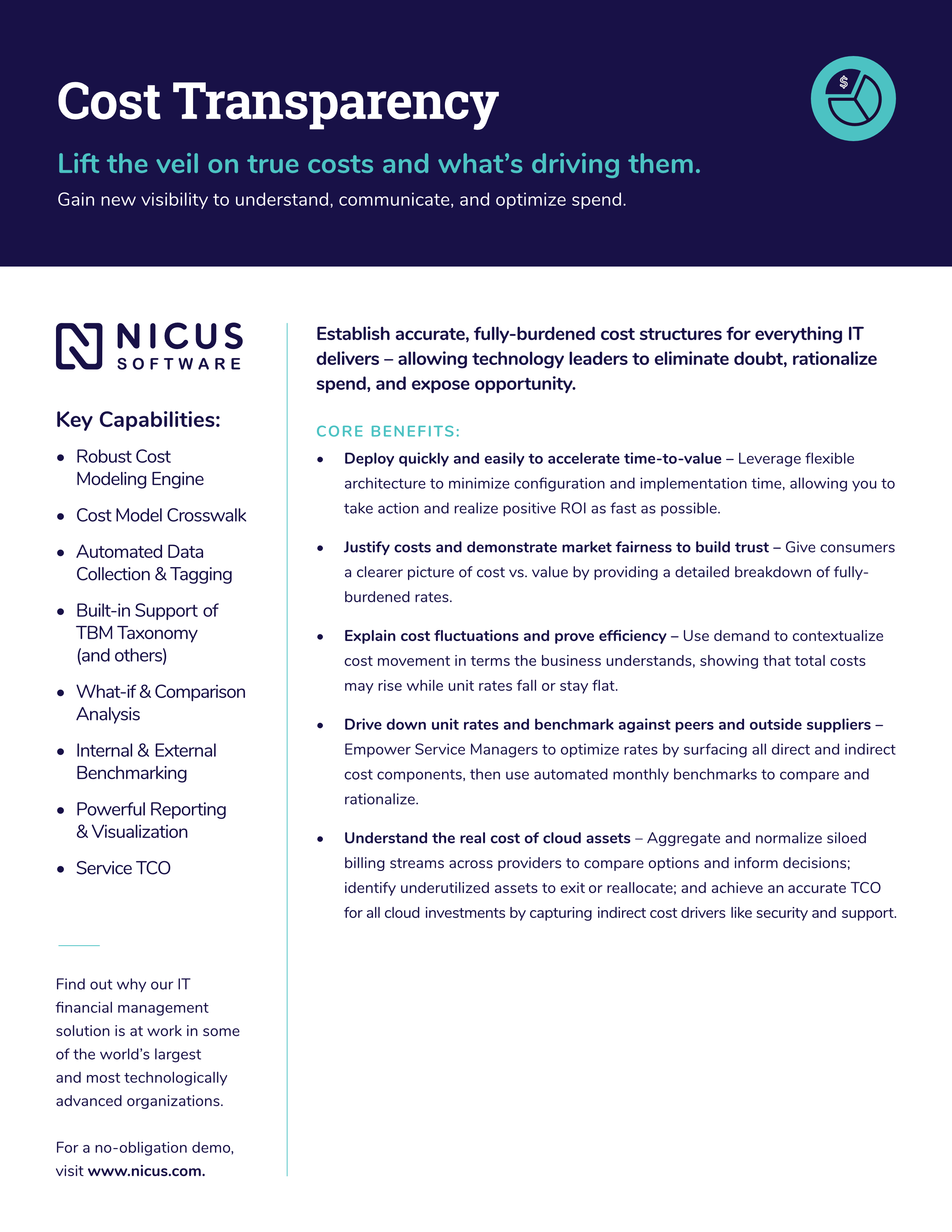 Nicus Cost Transparency