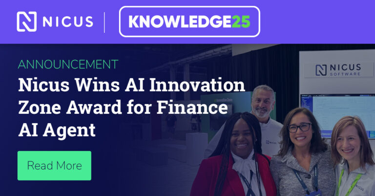 Nicus Wins AI Innovation Zone Award at ServiceNow Knowledge 2025 for Finance AI Agent