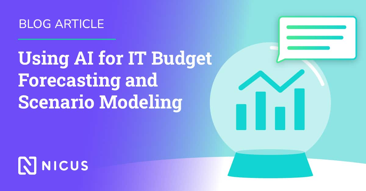 Using AI for IT Budget Forecasting and Scenario Modeling